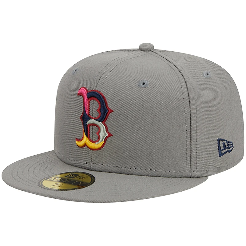 Men's New Era  Gray Boston Red Sox Multi Color Pack 59FIFTY Fitted Hat