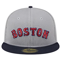 Casquette ajustée 59FIFTY en maille Pivot des Boston Red Sox New Era pour hommes, grise