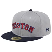Casquette ajustée 59FIFTY en maille Pivot des Boston Red Sox New Era pour hommes, grise