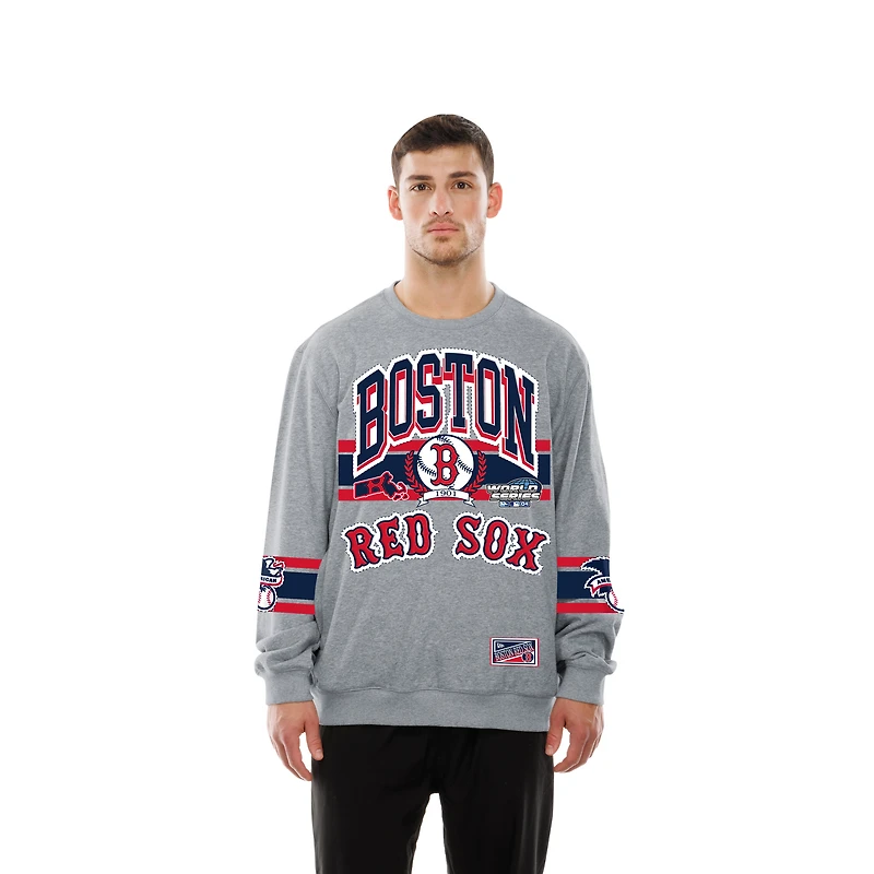 Men's New Era  Gray Boston Red Sox Sport Classics Sweatshirt