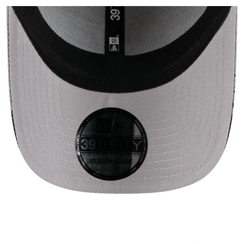 Men's New Era Gray Boston Red Sox Visor Paint Splatter 39THIRTY Flex Hat