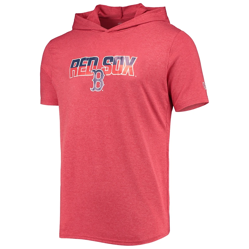 T-shirt à capuche rouge chiné Boston Red Sox New Era pour homme