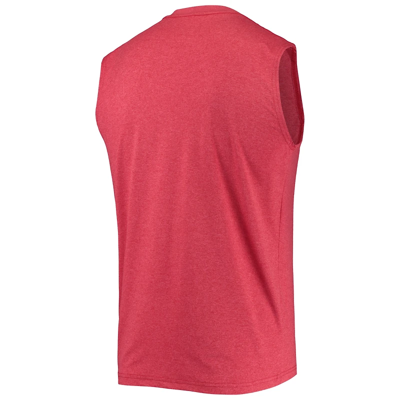 Men's New Era Heathered Red Boston Sox Muscle Tank Top