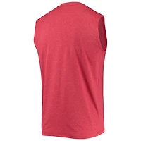 Men's New Era Heathered Red Boston Sox Muscle Tank Top