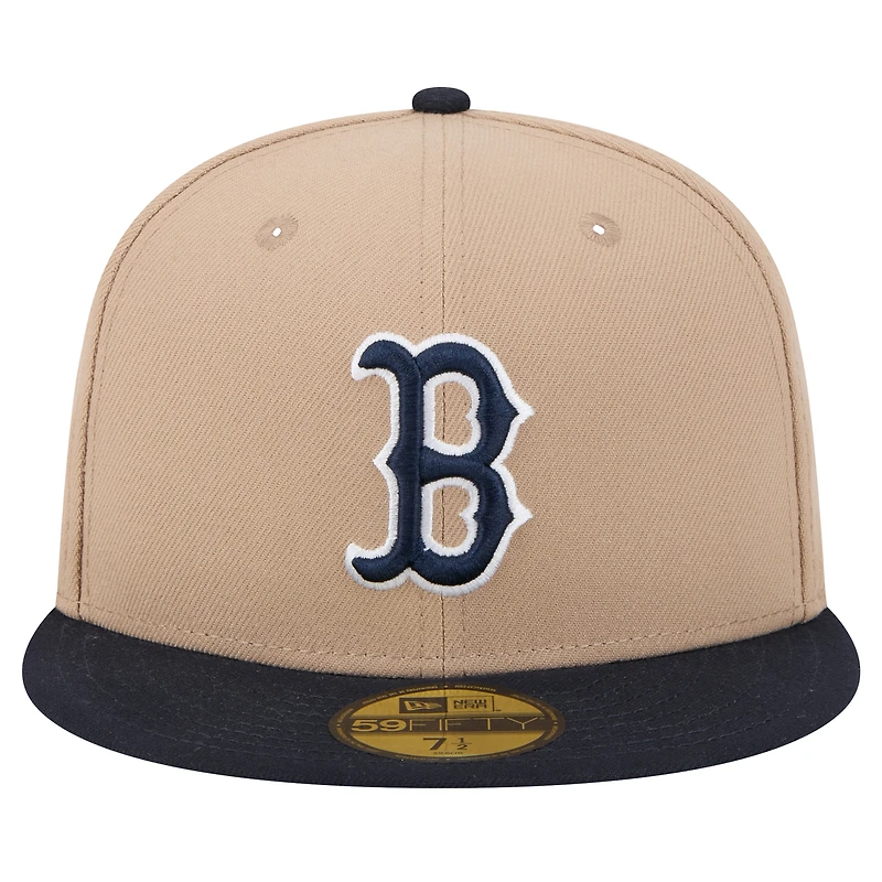 Men's New Era Khaki Boston Red Sox 59FIFTY Fitted Hat
