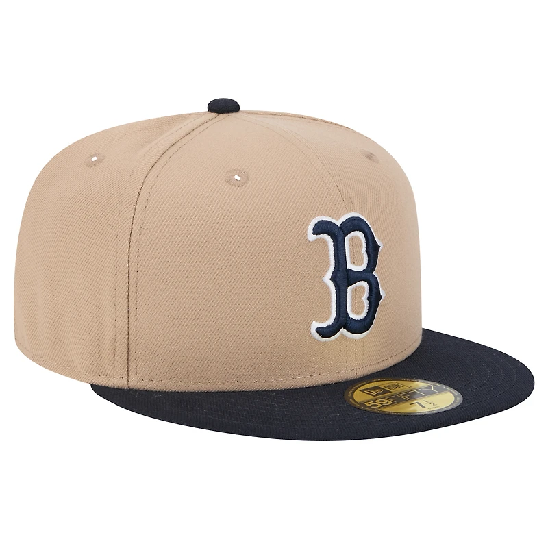 Men's New Era Khaki Boston Red Sox 59FIFTY Fitted Hat