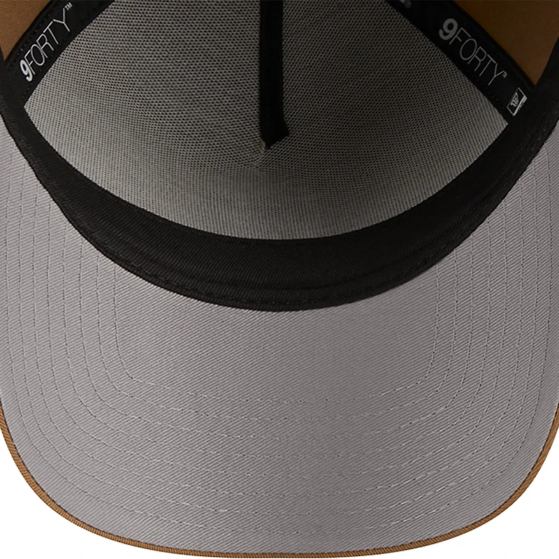 Men's New Era Khaki Boston Red Sox A-Frame 9FORTY Adjustable Hat