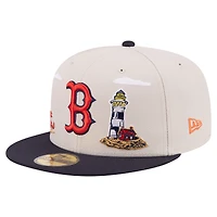 Casquette ajustée New Era 59FIFTY kaki Boston Red Sox City Icon pour homme