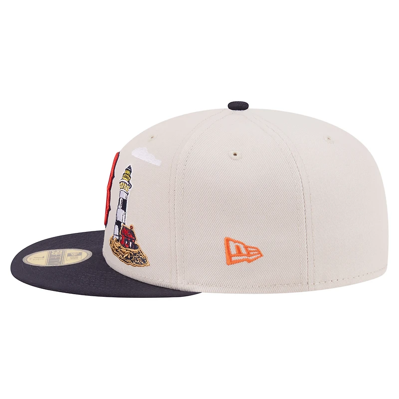 Casquette ajustée New Era 59FIFTY kaki Boston Red Sox City Icon pour homme