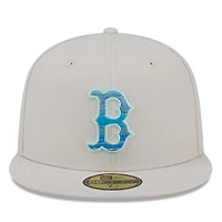 Casquette ajustée 59FIFTY kaki Boston Red Sox Stone Mist New Era pour hommes