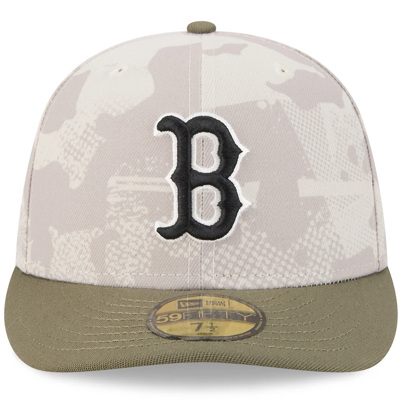 Men's New Era Light Beige/Olive Boston Red Sox 2025 Armed Forces Day 59FIFTY Fitted Hat