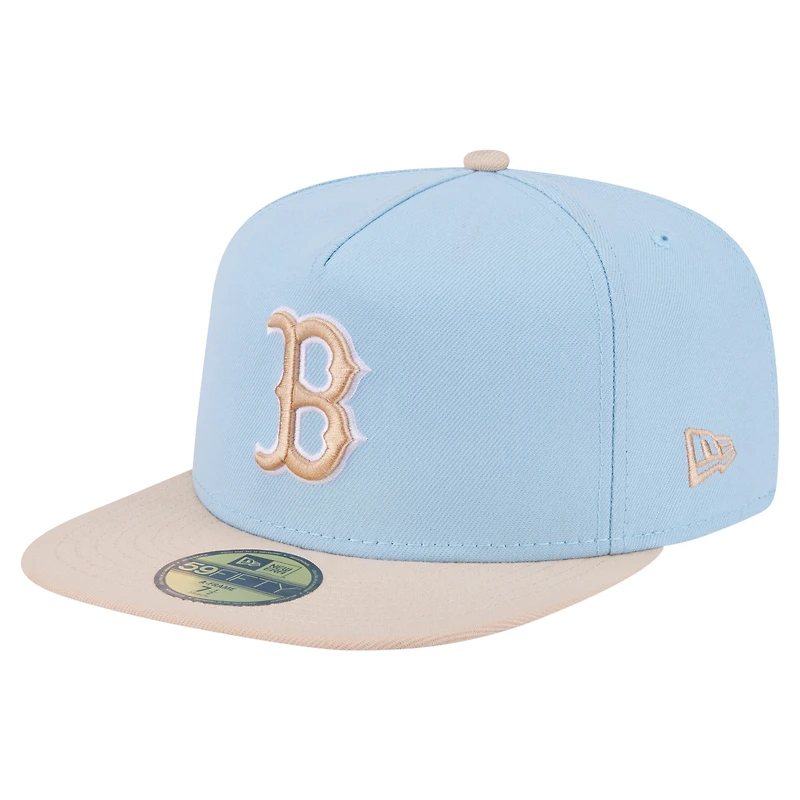 Casquette ajustée New Era 59FIFTY bicolore bleu clair/crème des Boston Red Sox pour homme