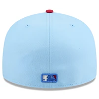 Men's New Era Light Blue/Red Boston Red Sox 2025 Fourth of July 59FIFTY Fitted Hat