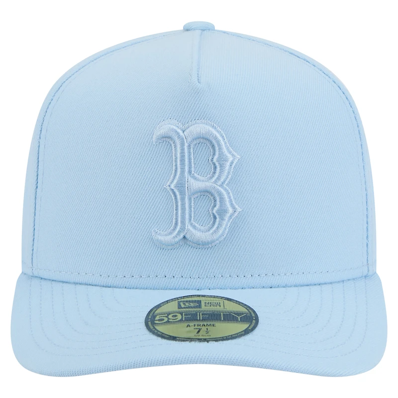 Casquette ajustée New Era 59FIFTY bleu clair pour homme, coloris A-Frame, Boston Red Sox