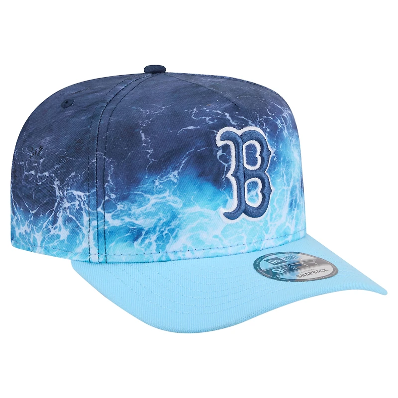 Men's New Era  Light Blue Boston Red Sox Deep Water Pre-Curved 9FIFTY A-Frame Snapback Hat
