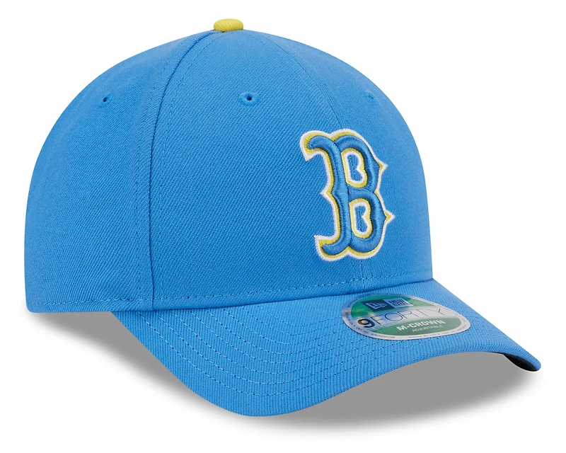 Casquette ajustable New Era bleu clair Boston Red Sox Player Replica 9FORTY pour homme