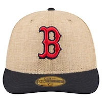 Men's New Era  Natural/Navy Boston Red Sox Twine 59FIFTY Fitted Hat