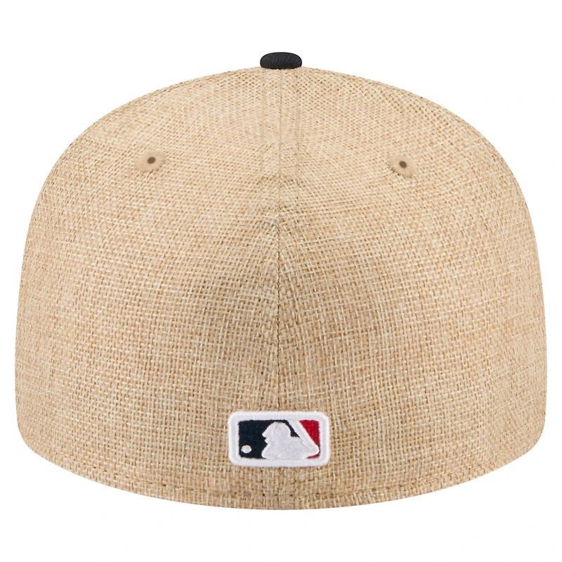Casquette ajustée New Era 59FIFTY pour homme, coloris naturel/marine, Boston Red Sox.