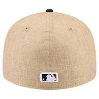 Casquette ajustée New Era 59FIFTY pour homme, coloris naturel/marine, Boston Red Sox.