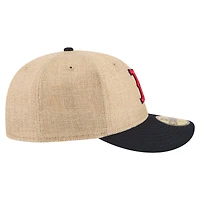 Men's New Era  Natural/Navy Boston Red Sox Twine 59FIFTY Fitted Hat