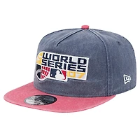 Casquette Snapback de golfeur à teinture pigmentée New Era pour hommes, bleu marine/rouge, Boston Red Sox 2007 MLB World Series Champions