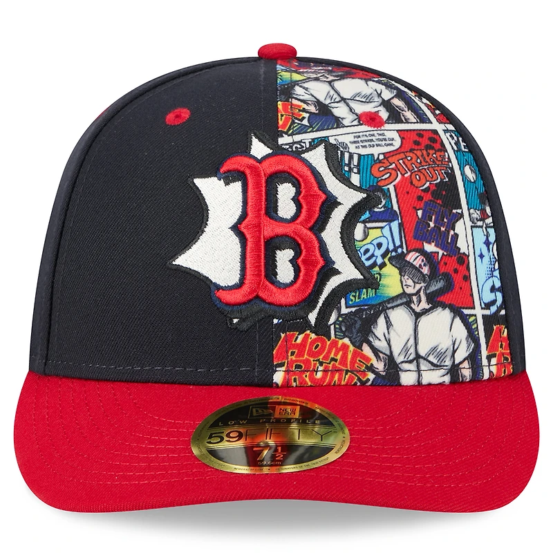 Men's New Era Navy/Red Boston Red Sox 2025 MLB Diamond Hero Edition Low Profile 59FIFTY Fitted Hat