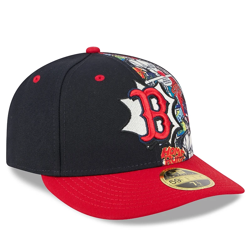 Men's New Era Navy/Red Boston Red Sox 2025 MLB Diamond Hero Edition Low Profile 59FIFTY Fitted Hat