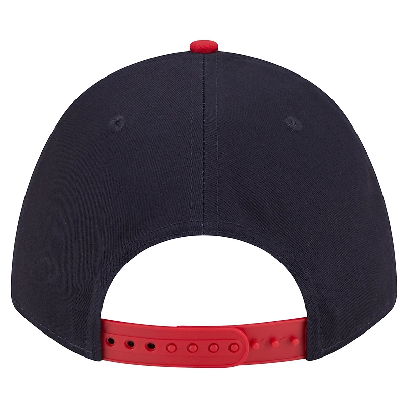 Men's New Era Navy/Red Boston Red Sox Arch 9FORTY A-Frame M-Crown Adjustable Hat