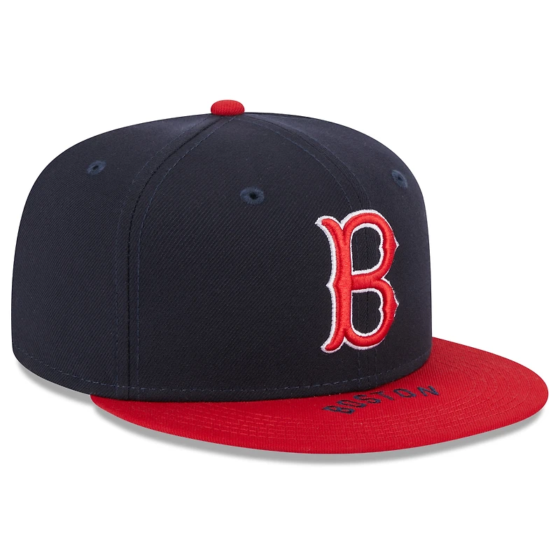 Men's New Era Navy/Red Boston Red Sox On Deck 59FIFTY Fitted Hat