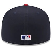 Casquette ajustée 59FIFTY New Era pour hommes, bleu marine/rouge, Boston Red Sox On Deck
