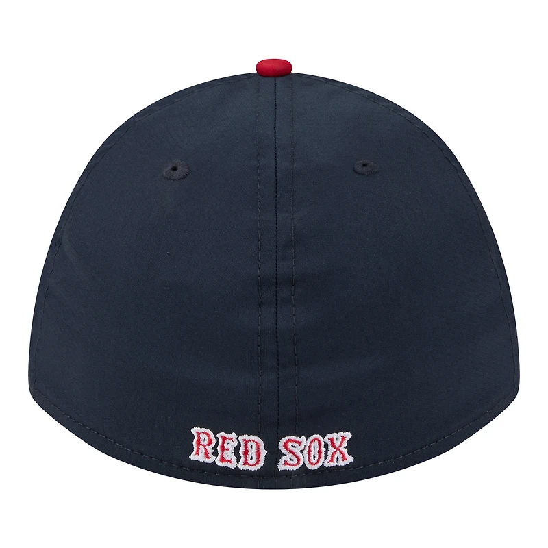 Casquette New Era Flex 39THIRTY pour homme, bleu marine/rouge, Boston Red Sox, modèle Rope M-Crown A-Frame