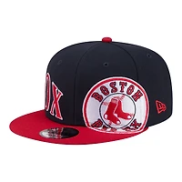 Casquette ajustable New Era 9FIFTY bleu marine/rouge Boston Red Sox pour homme
