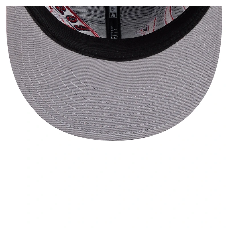 Casquette ajustable New Era 9FIFTY bleu marine/rouge Boston Red Sox pour homme