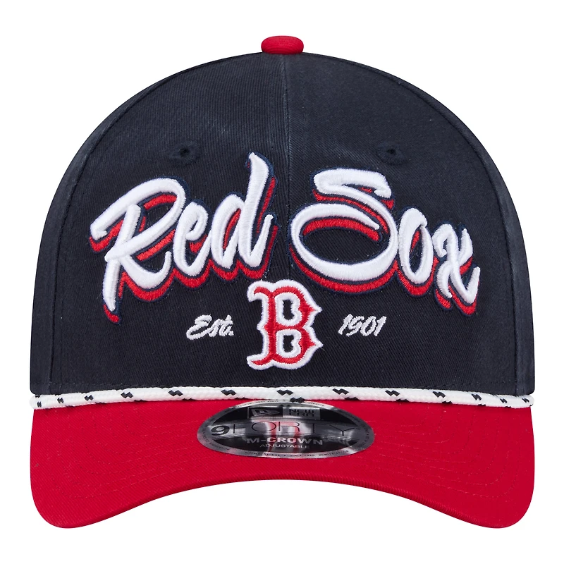 Men's New Era Navy/Red Boston Red Sox Team Loyal 9FORTY M-Crown Adjustable Hat