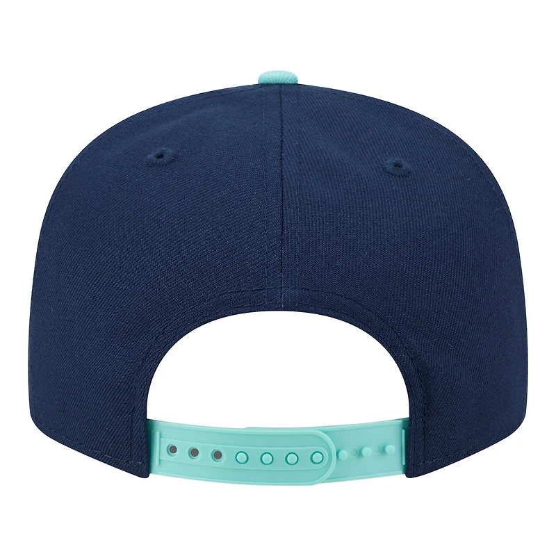 Men's New Era Navy/Turquoise Boston Red Sox Two-Tone Color Pack 9FIFTY Snapback Hat