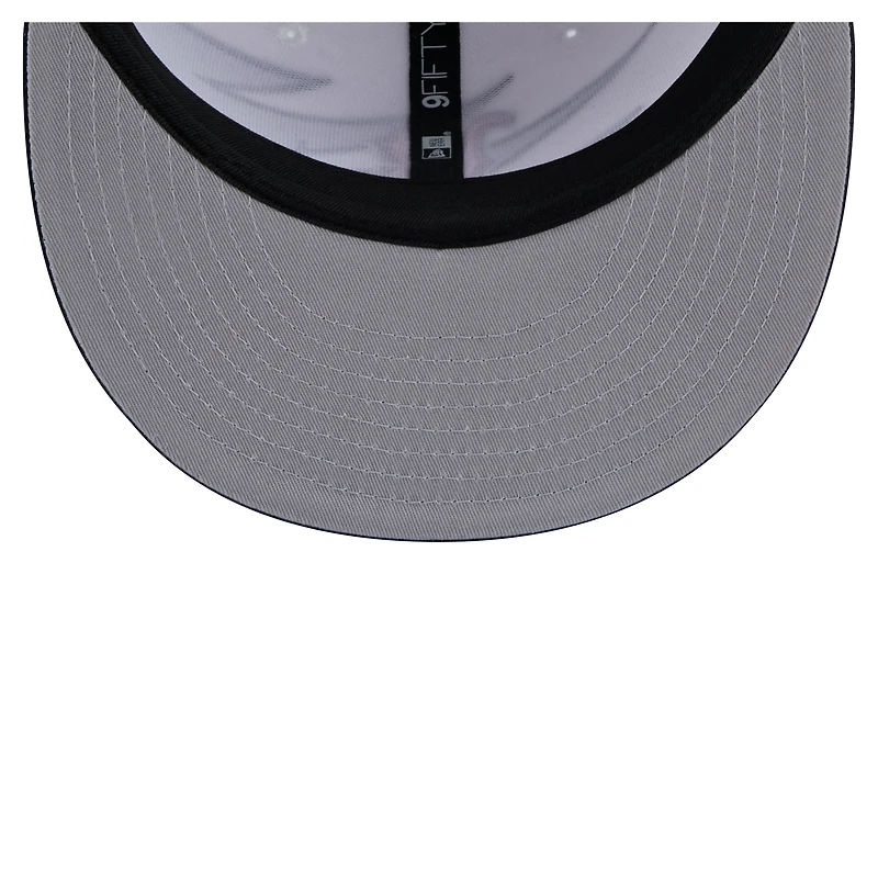Men's New Era Navy/White Boston Red Sox Jagged 9FIFTY Snapback Hat