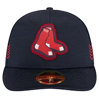Casquette ajustée 59FIFTY Low Profile New Era pour homme, bleu marine, Boston Red Sox 2024 MLB Clubhouse
