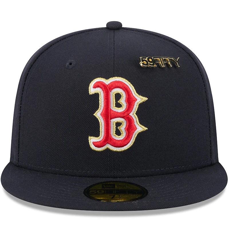 Casquette ajustée New Era bleu marine Boston Red Sox 2025 59FIFTY Day pour homme avec épingles