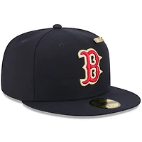 Casquette ajustée New Era bleu marine Boston Red Sox 2025 59FIFTY Day pour homme avec épingles