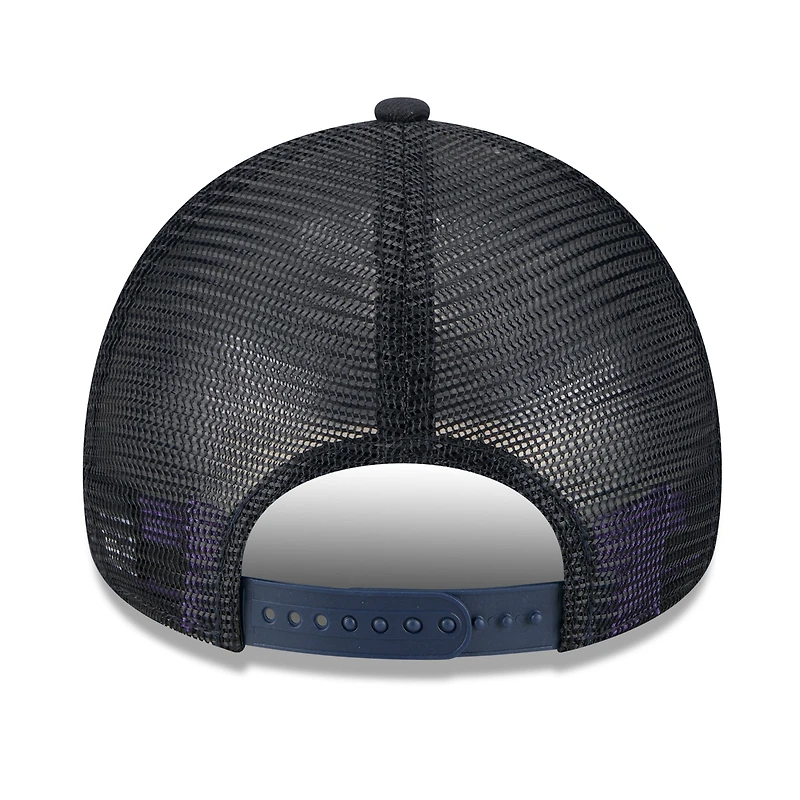 Men's New Era Navy Boston Red Sox 2025 Big League Chew A-Frame 9FORTY Adjustable Trucker Hat