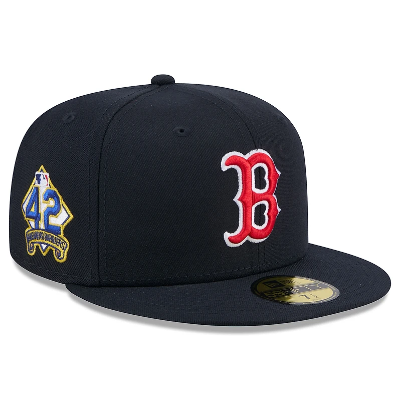 Casquette ajustée Jackie Robinson Day 59FIFTY bleu marine des Boston Red Sox 2025 pour homme de New Era