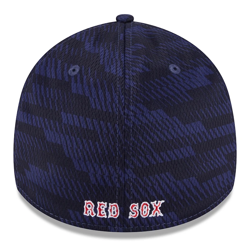 Casquette MLB Clubhouse 39THIRTY Flex Boston Red Sox 2025 New Era bleu marine pour homme
