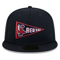 Casquette ajustée MLB Clubhouse 59FIFTY Boston Red Sox 2025 New Era pour homme bleu marine
