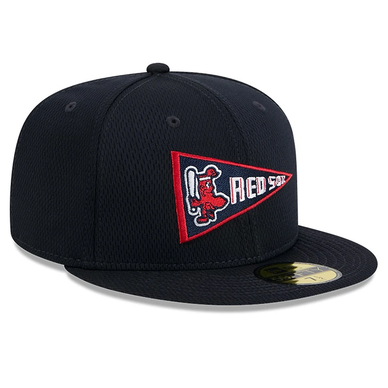 Casquette ajustée MLB Clubhouse 59FIFTY Boston Red Sox 2025 New Era pour homme bleu marine