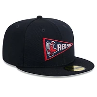 Casquette ajustée MLB Clubhouse 59FIFTY Boston Red Sox 2025 New Era pour homme bleu marine