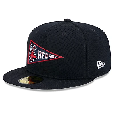 Casquette ajustée MLB Clubhouse 59FIFTY Boston Red Sox 2025 New Era pour homme bleu marine