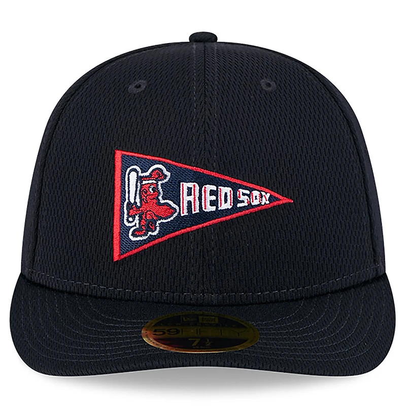 Casquette ajustée 59FIFTY Boston Red Sox 2025 MLB Clubhouse Low Profile New Era pour homme bleu marine