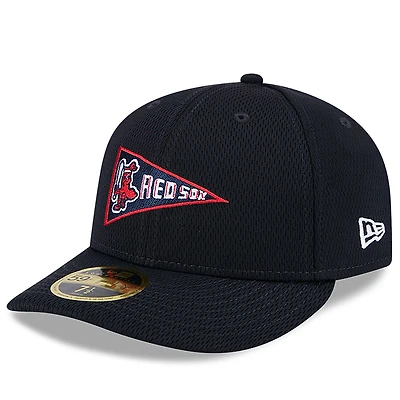 Men's New Era Navy Boston Red Sox 2025 MLB Clubhouse Low Profile 59FIFTY Fitted Hat