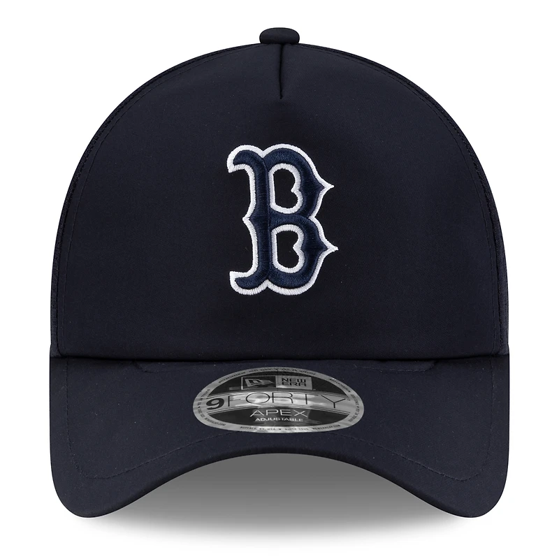 Casquette ajustable New Era Apex 9FORTY Boston Red Sox bleu marine pour homme, collection 2026.