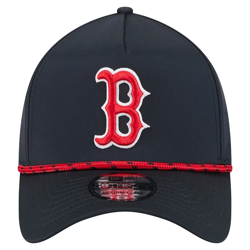 Men's New Era  Navy Boston Red Sox 39THIRTY A-Frame Perforated Flex Hat